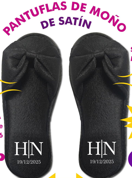 Pantufla Satin Moño